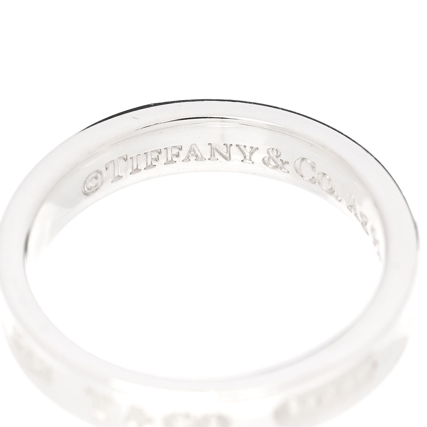 Tiffany Sterling Silver Narrow 1837 Band Ring 52 6 4 of 6