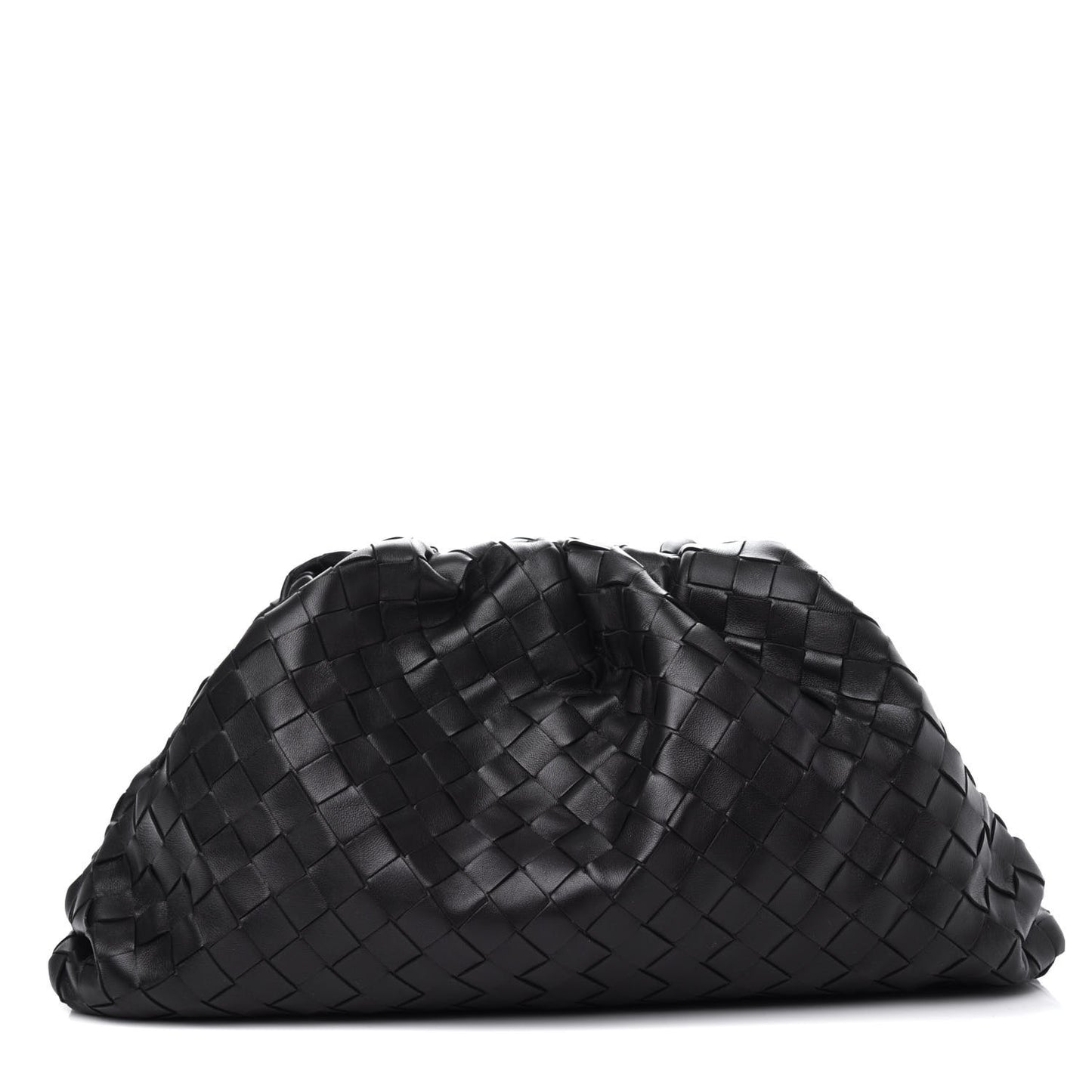 Nappa Maxi Intreccio The Pouch Oversized Clutch Black