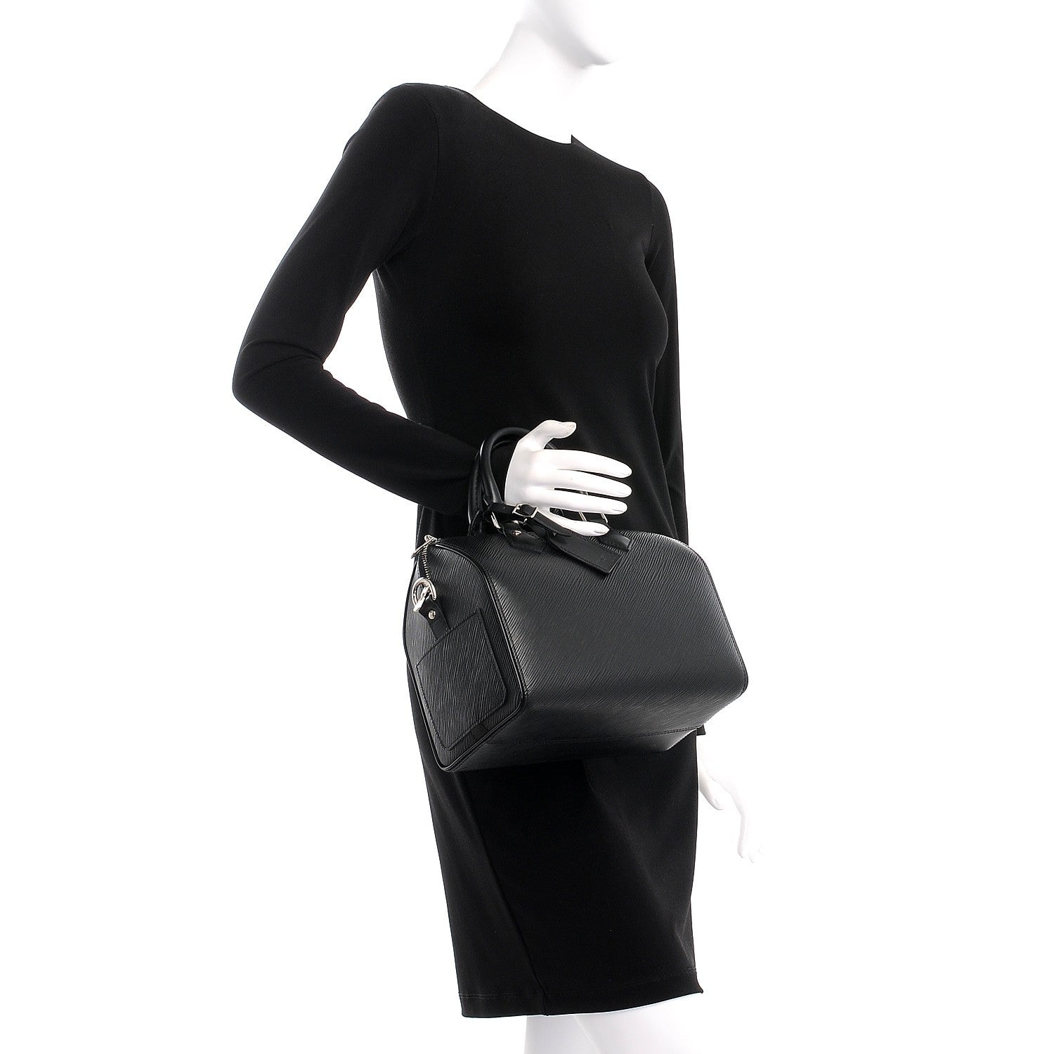 Louis Vuitton Epi Speedy Bandouliere 25 Black 3 of 8