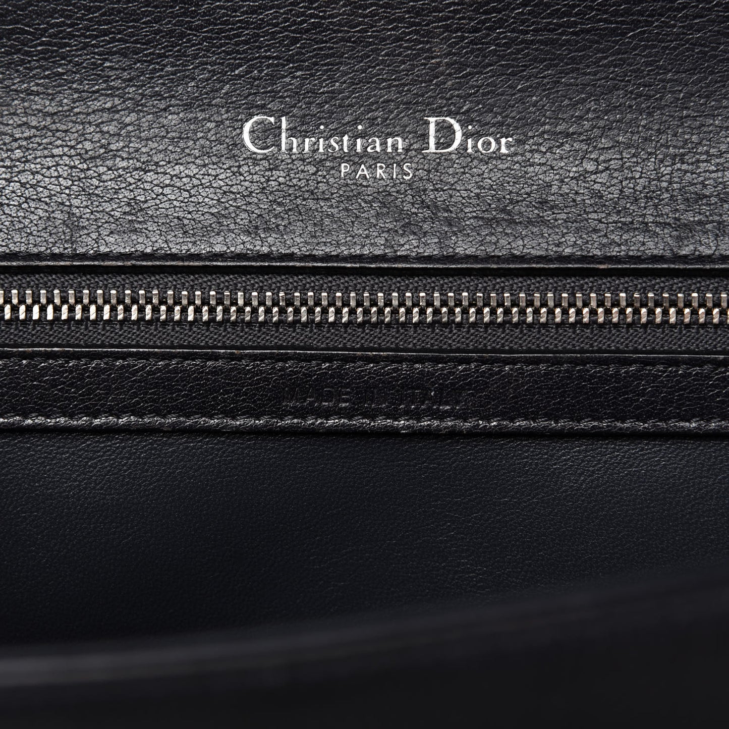 Grained Calfskin Medium Diorama Flap Bag Black