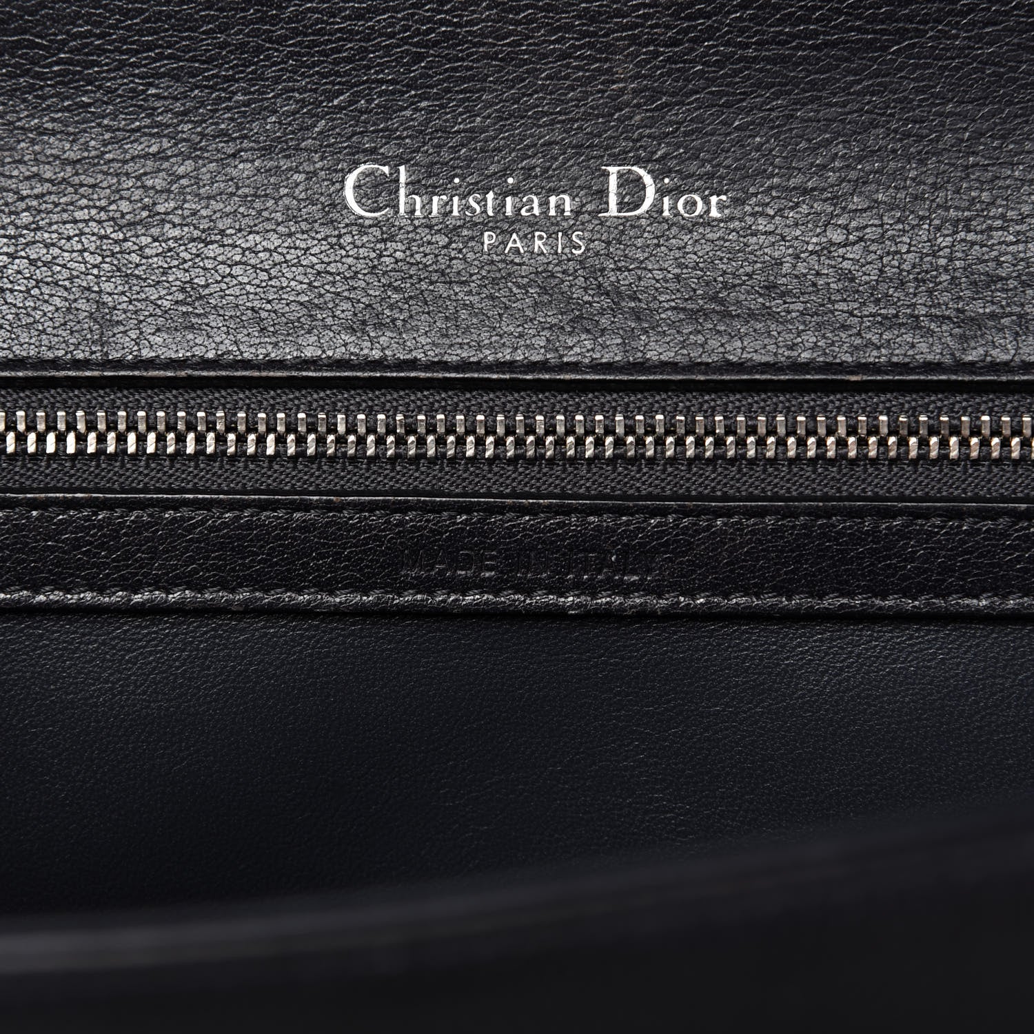 Christian Dior Grained Calfskin Medium Diorama Flap Bag Black 9 of 10