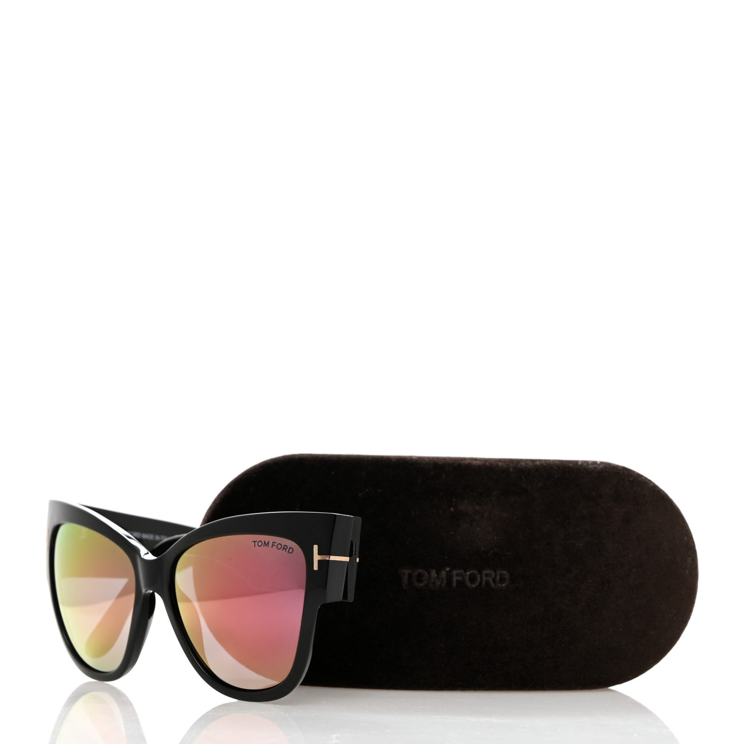 Acetate Anoushka Cat Eye Sunglasses TF371 Black