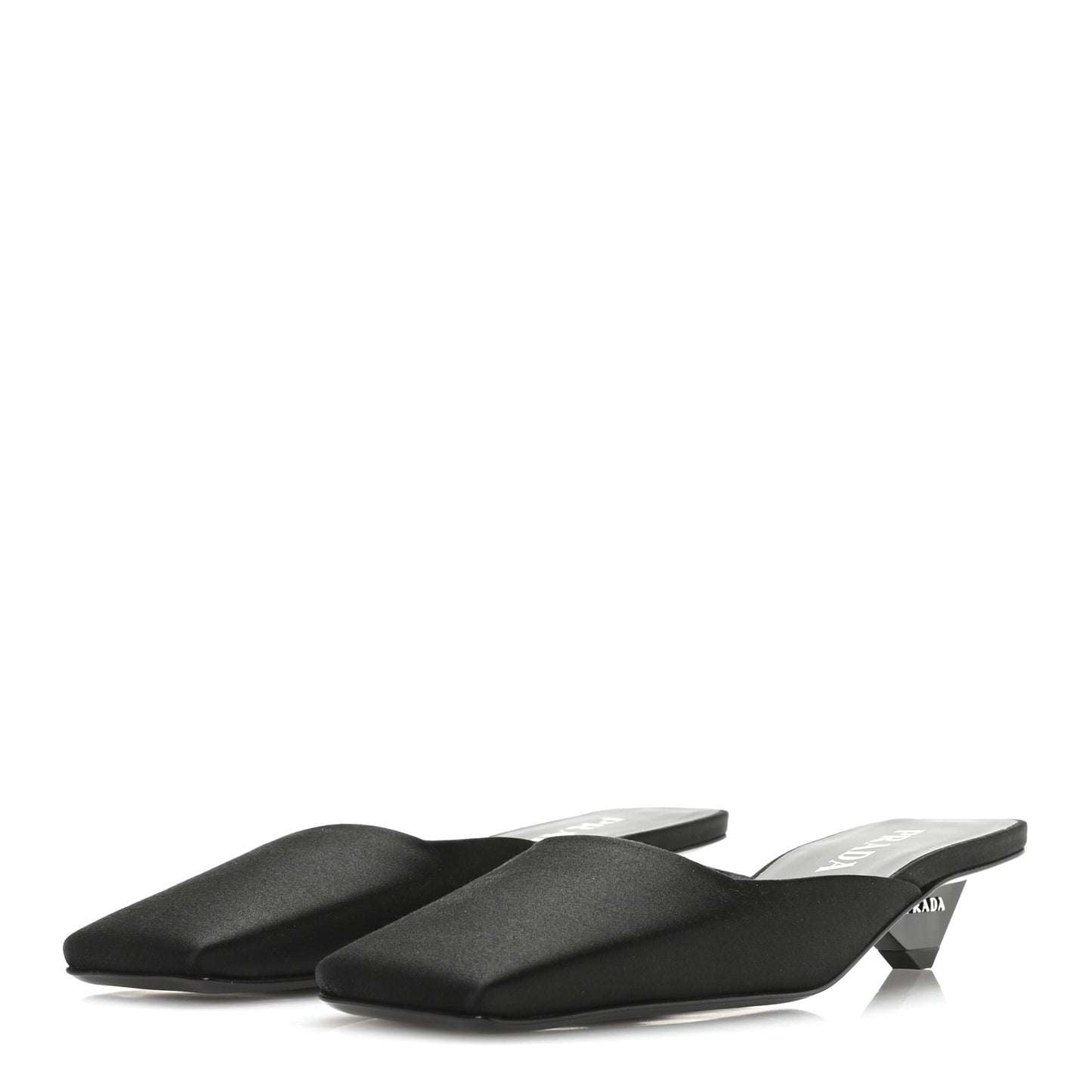 Satin Modellerie Mules 35.5 Black