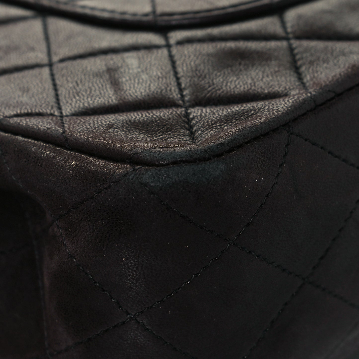 Lambskin Quilted Small Double Flap Black