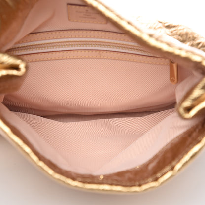Louis Vuitton Jacquard Quilted Monogram Limelight Clutch MM Gold 5 of 9