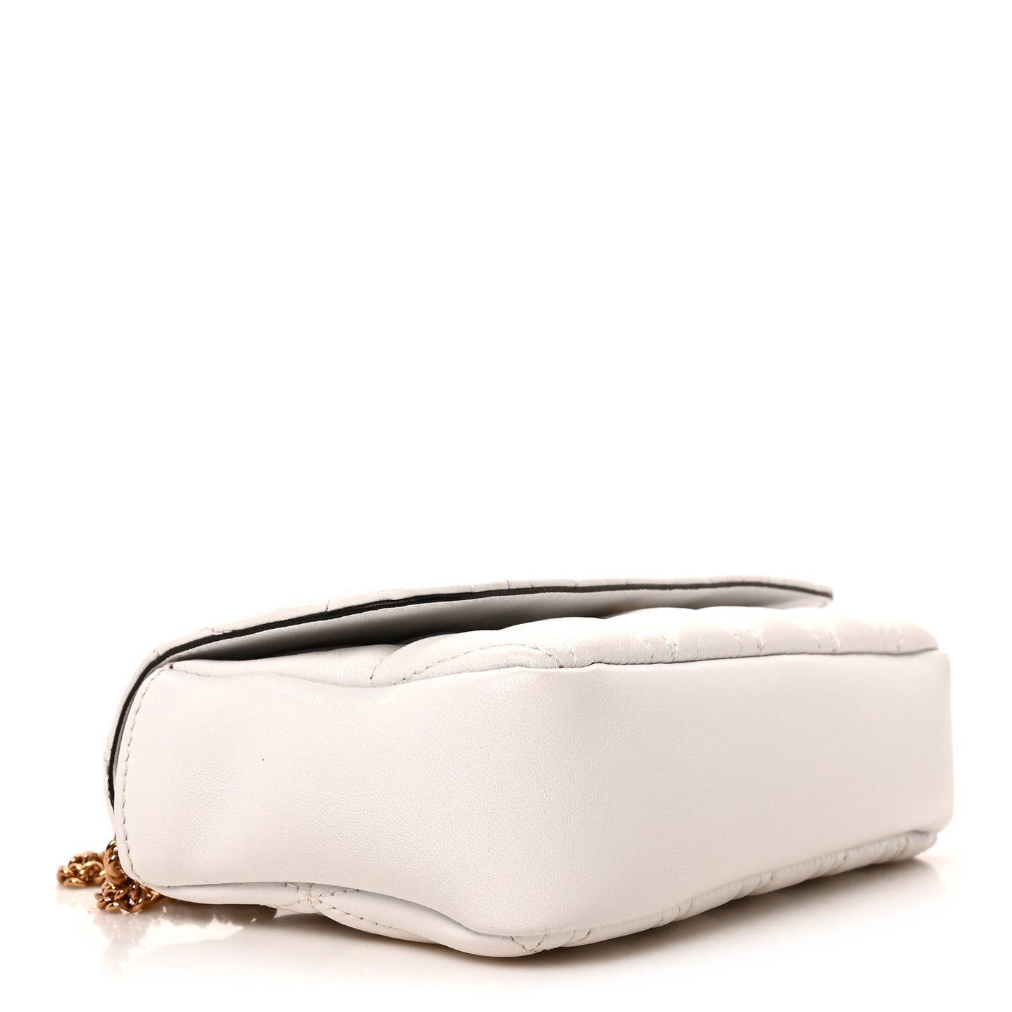 Nappa Quilted Virtus Evening Bag White