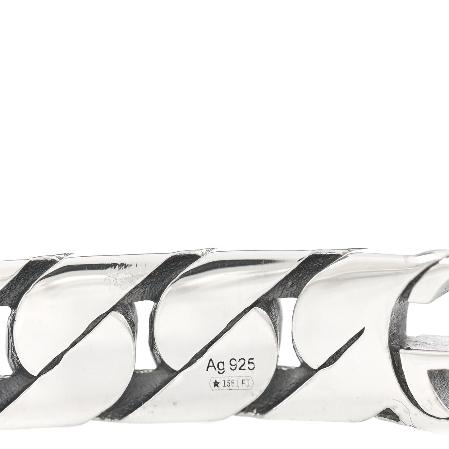 Sterling Silver Interlocking G Cuff Bracelet 19