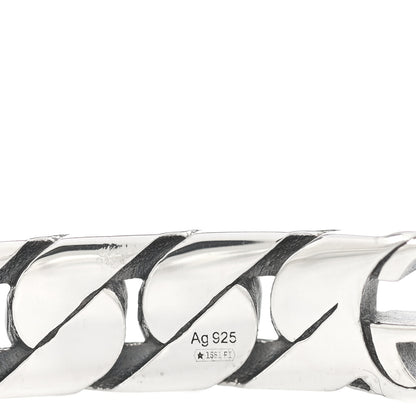Gucci Sterling Silver Interlocking G Cuff Bracelet 19 5 of 7