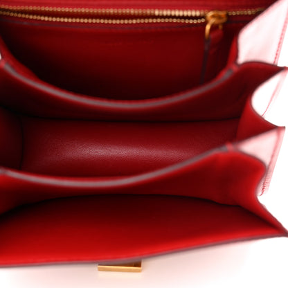 Celine Smooth Calfskin Small Classic Box Flap Bag Red 5 of 14