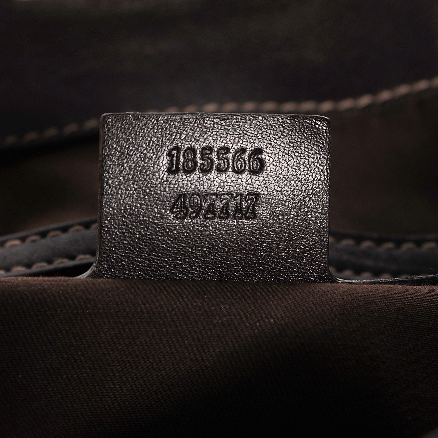 Gucci Monogram Medium Indy Top Handle Hobo Dark Brown 7 of 7