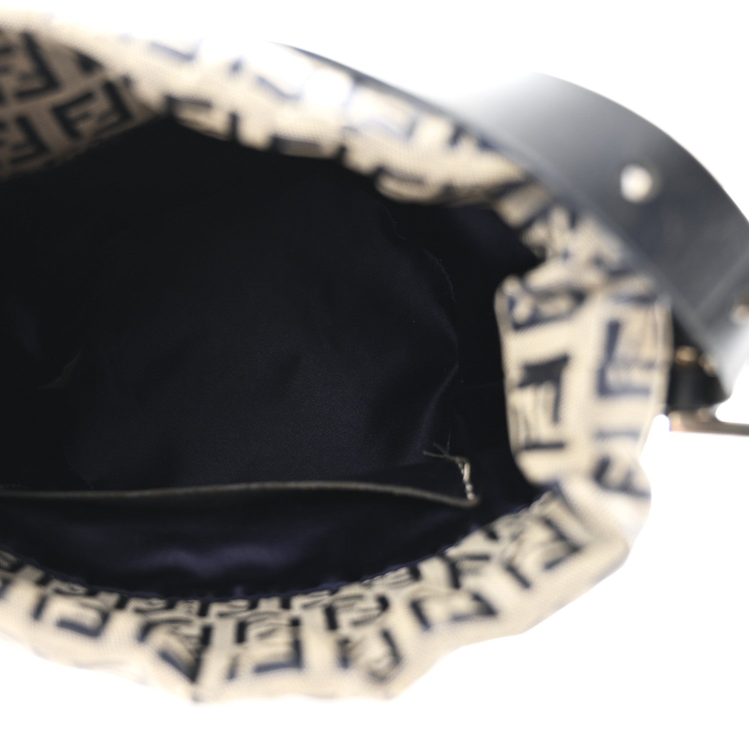 Fendi Zucchino Bucket Bag Navy 4 of 9