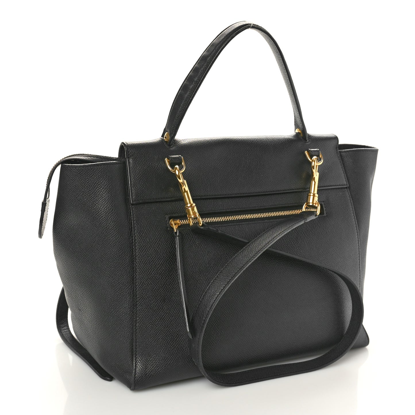 Grained Calfskin Mini Belt Bag Black