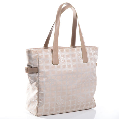 Chanel Nylon Large Travel Tote Beige 3 of 7