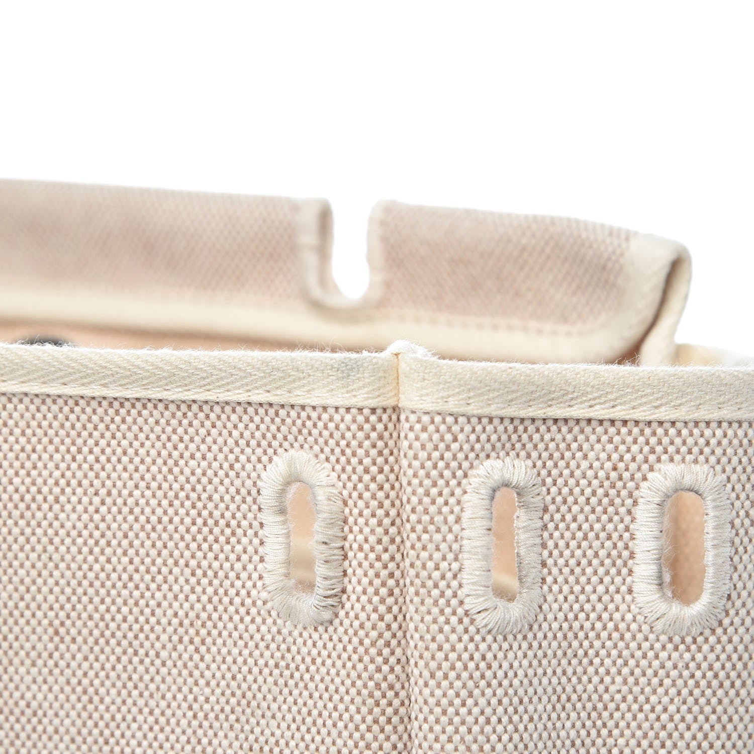 Hermes Toile Vache Calfskin Herbag 30 PM Black Natural 13 of 14