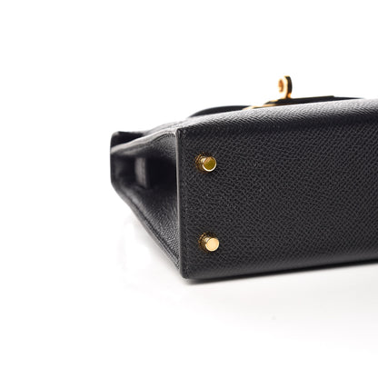 Hermes Epsom Mini Kelly Sellier 20 Black 7 of 33