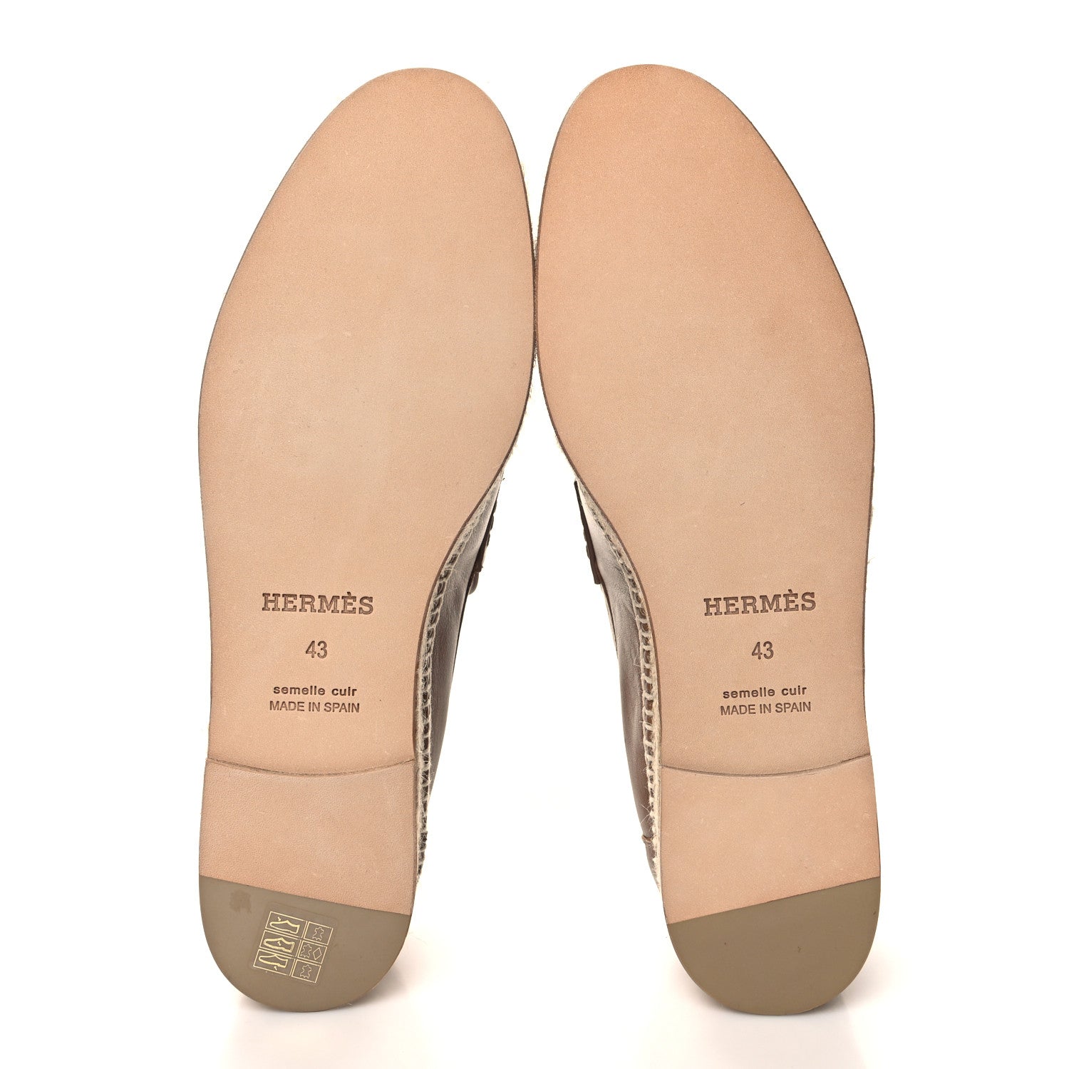 Hermes Calfskin Mens Trip Espadrilles 43 Naturel Safari 5 of 9