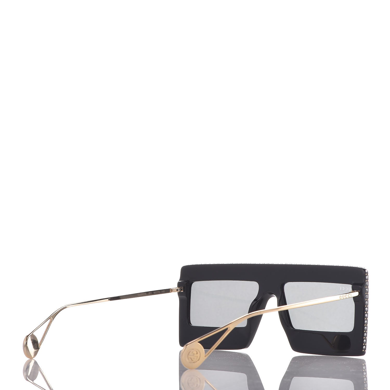 Gucci Acetate Crystal Mask-Frame Sunglasses GG0431S Black 4 of 8