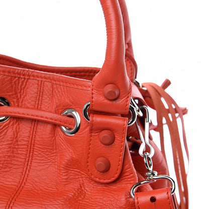 Balenciaga Matte Goatskin Rubber Covered Classic Hardware Mini Pompon Rouge Coquelicot Rouge Braise 11 of 13