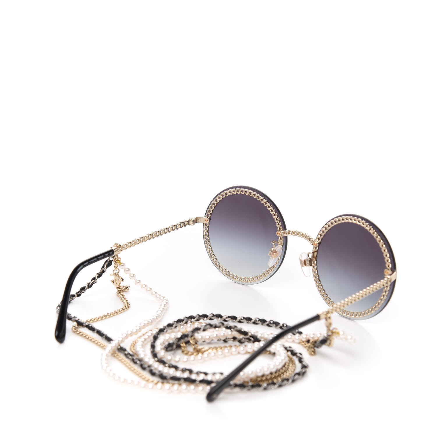 Chanel Round Chain Sunglasses 4245 Gold 4 of 6