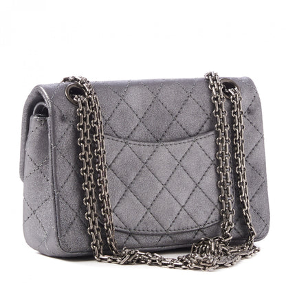 Chanel Metallic Calfskin Quilted Lucky Charms 2.55 Reissue 224 Flap Dark Silver 2 of 10