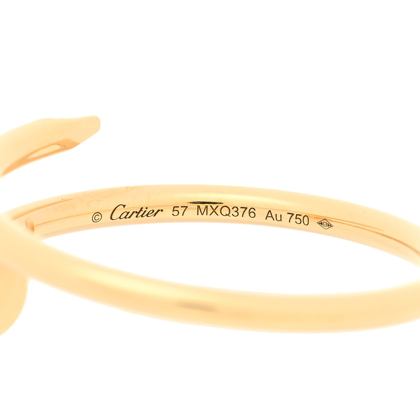 18K Yellow Gold Small Juste Un Clou Ring 57 8