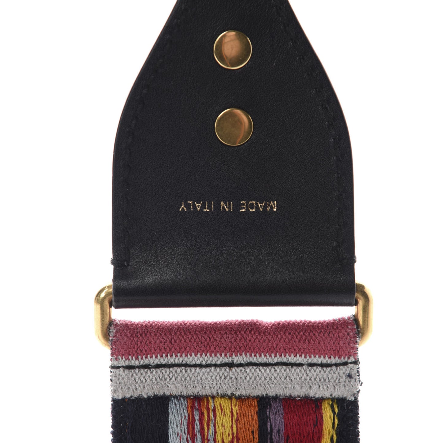 Canvas Embroidered Studded Rainbow J’Adior Shoulder Strap