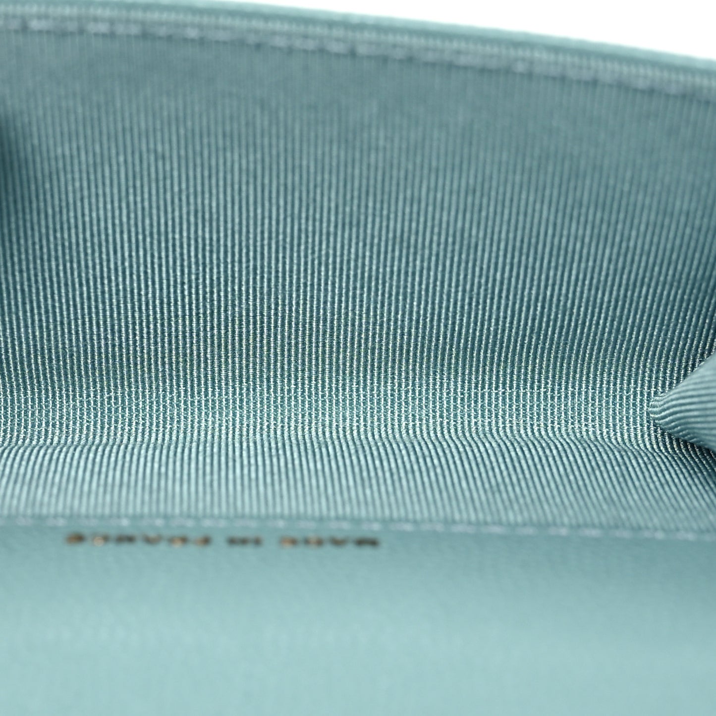 Caviar Quilted Flap Card Holder Wallet Blue