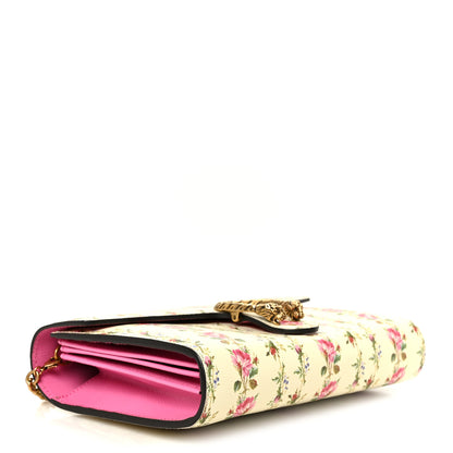 Gucci Calfskin Floral Print Mini Dionysus Chain Wallet Ivory Pink 4 of 10