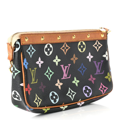 Louis Vuitton Monogram Multicolor Pochette Accessories Black 3 of 6