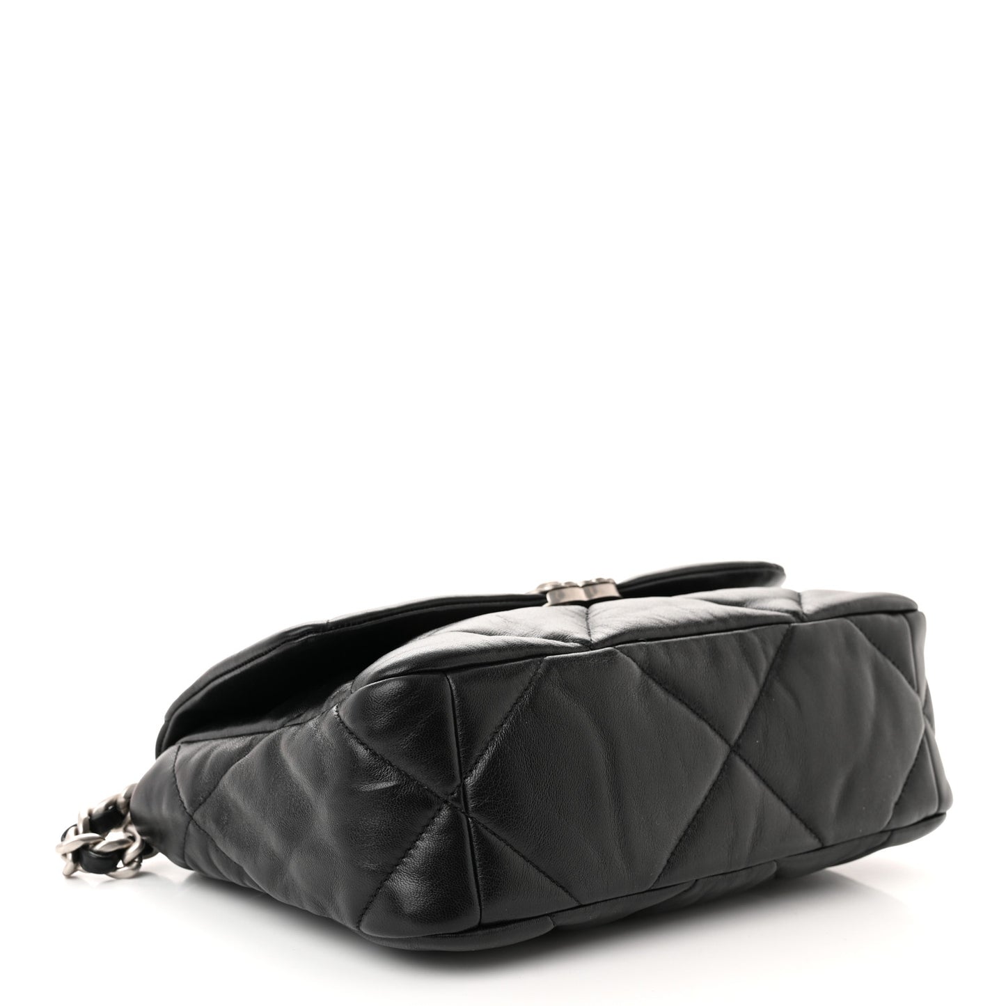 Goatskin Quilted Medium Chanel 19 Flap Black