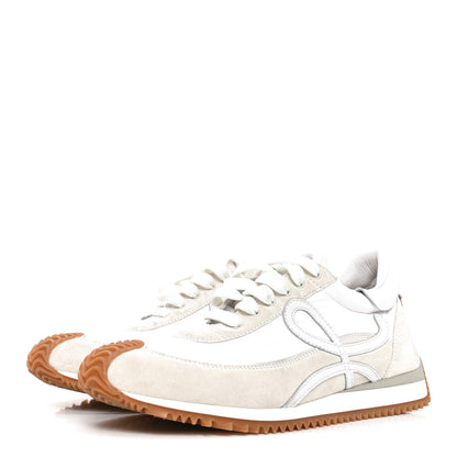 Loewe Nylon Suede Flow Retro Runner Sneakers 40  White 3 of 9