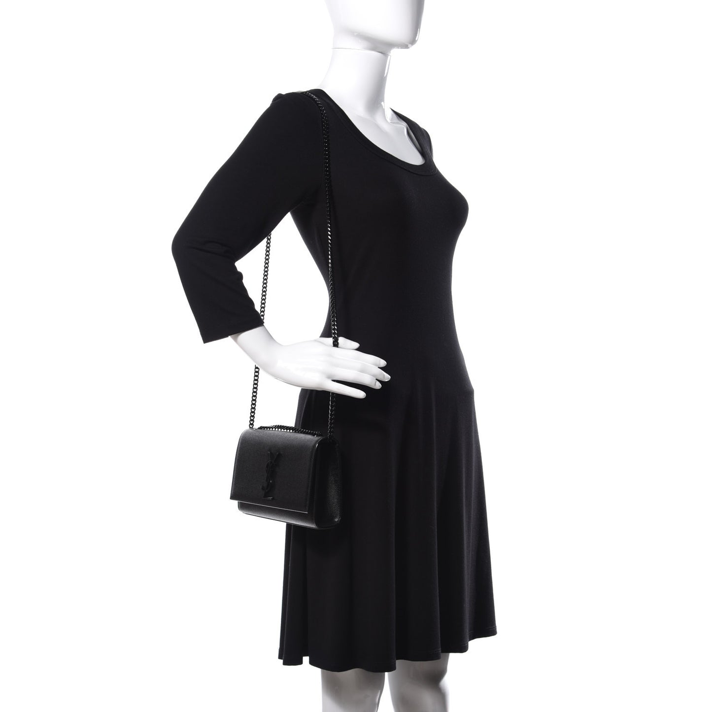 Grain De Poudre Small Monogram Kate Satchel Black