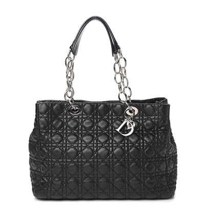 Christian Dior Lambskin Cannage Large Dior Soft Shopping Tote Black 1 of 10