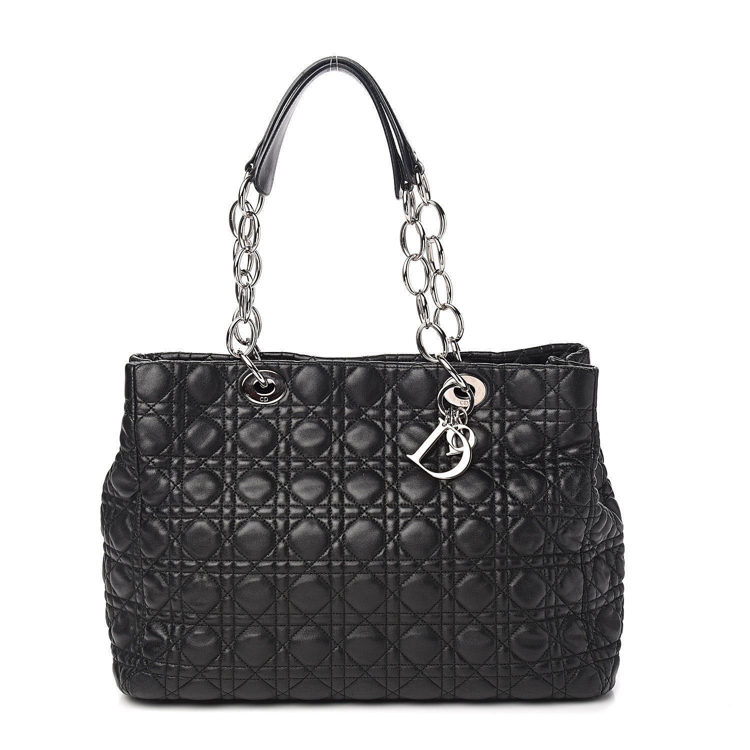 Christian Dior Lambskin Cannage Large Dior Soft Shopping Tote Black 1 of 10