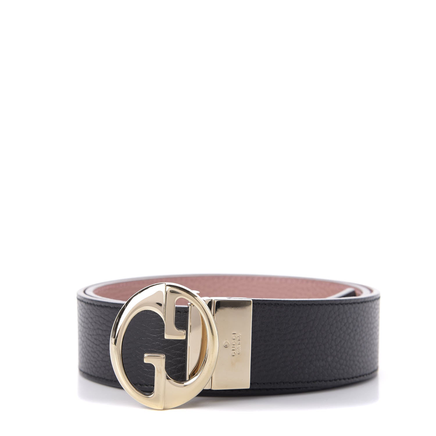 Gucci Calfskin 1973 Reversible Belt 90 36 Black Pink 1 of 7