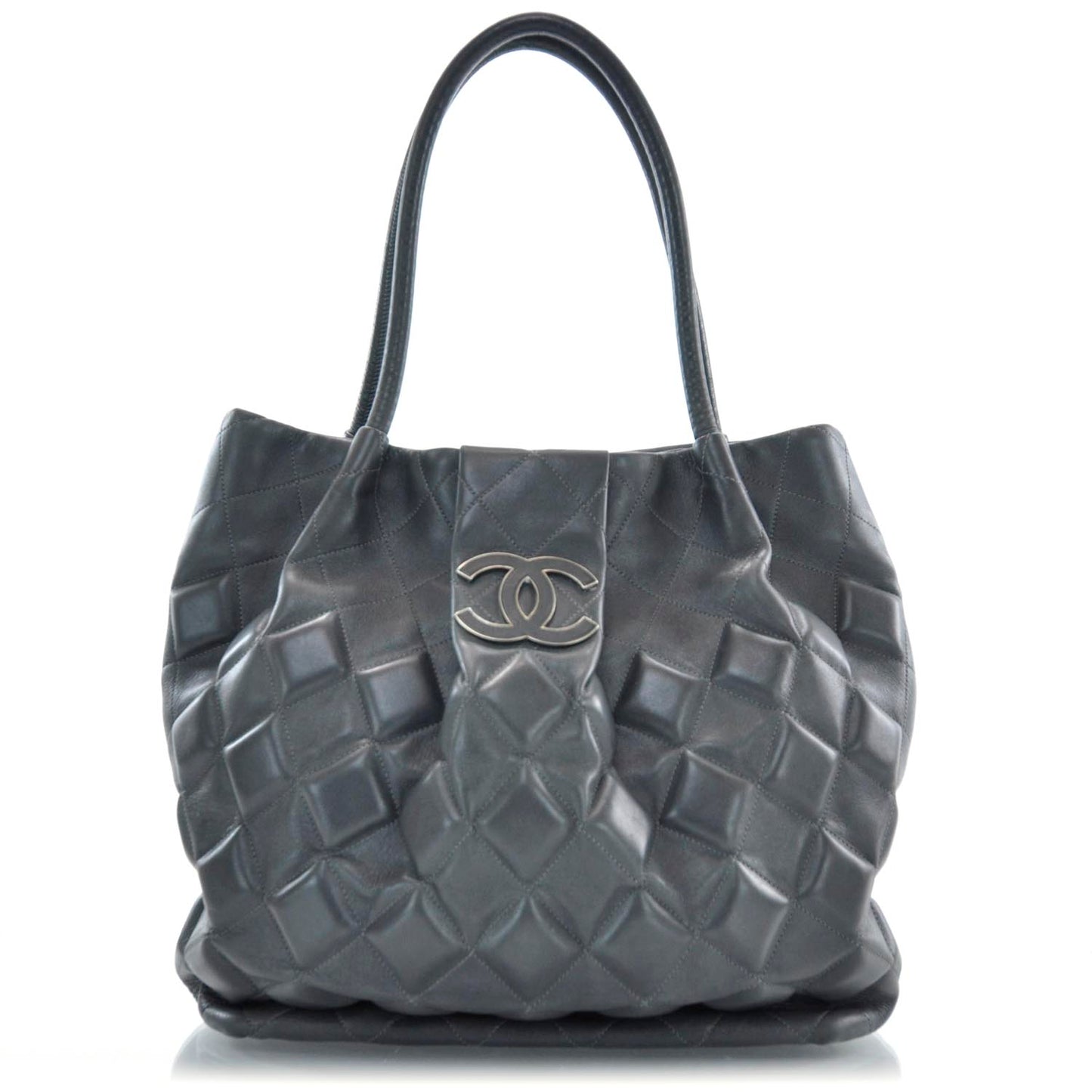 Leather Sloane Square Tote Gray