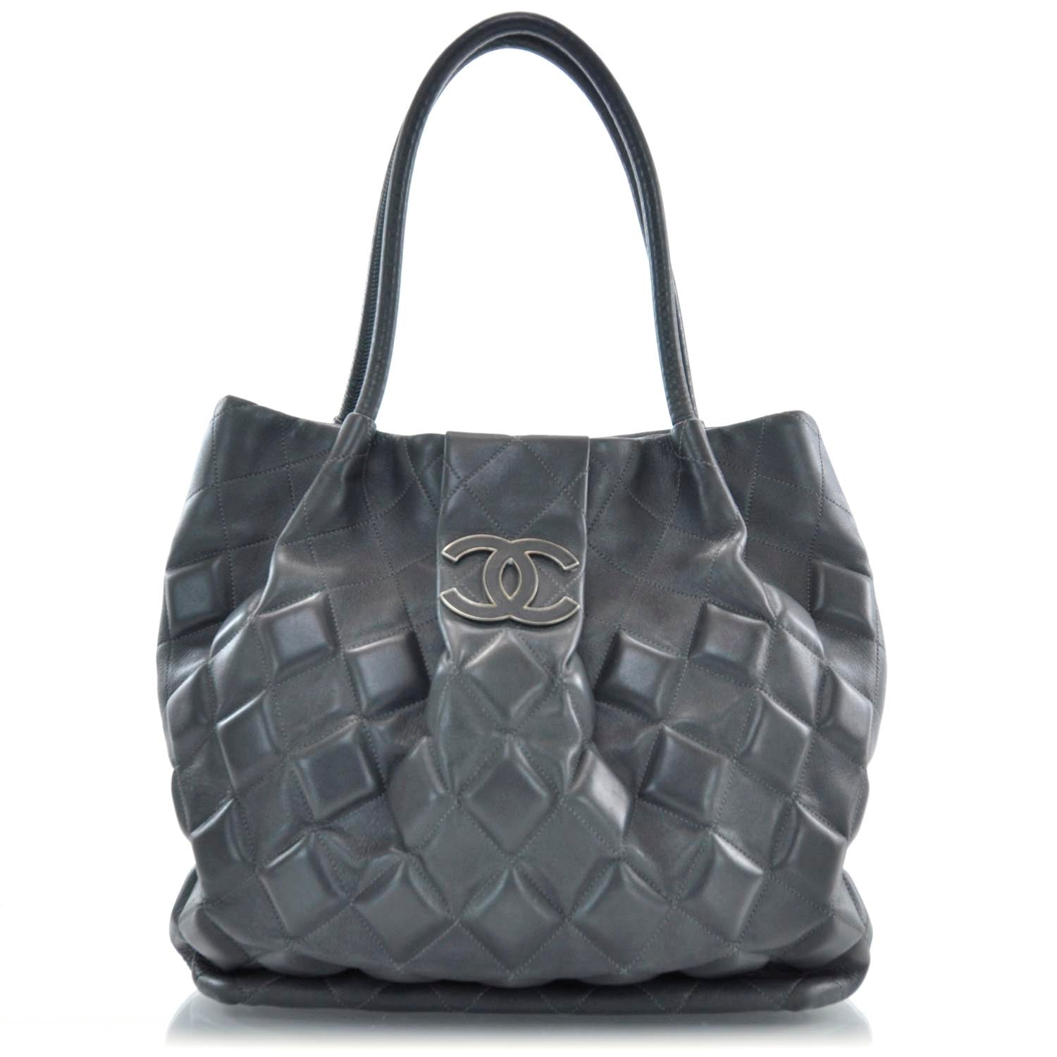 Chanel Leather Sloane Square Tote Gray 1 of 11