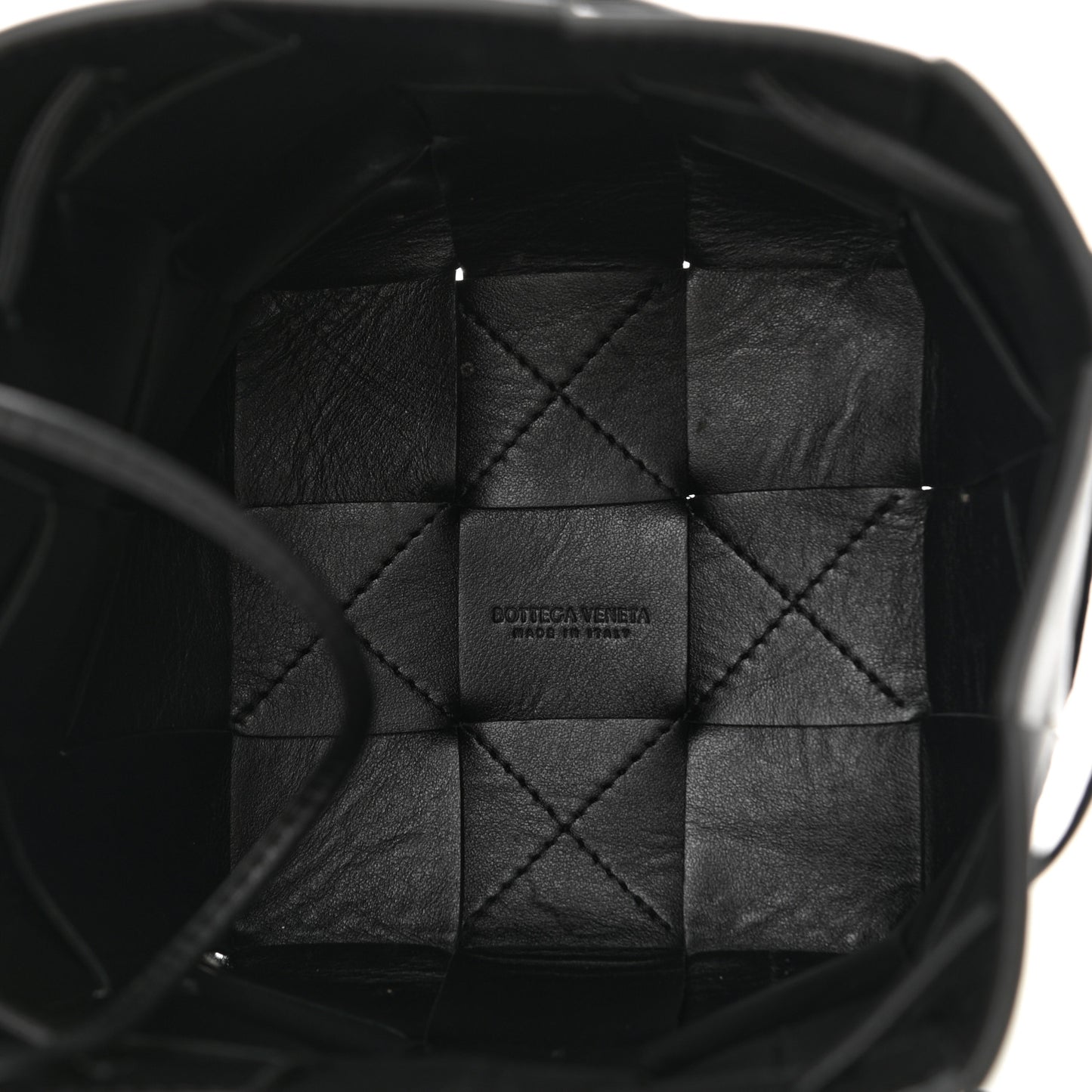 Nappa Maxi Intrecciato Cassette Bucket Bag Black