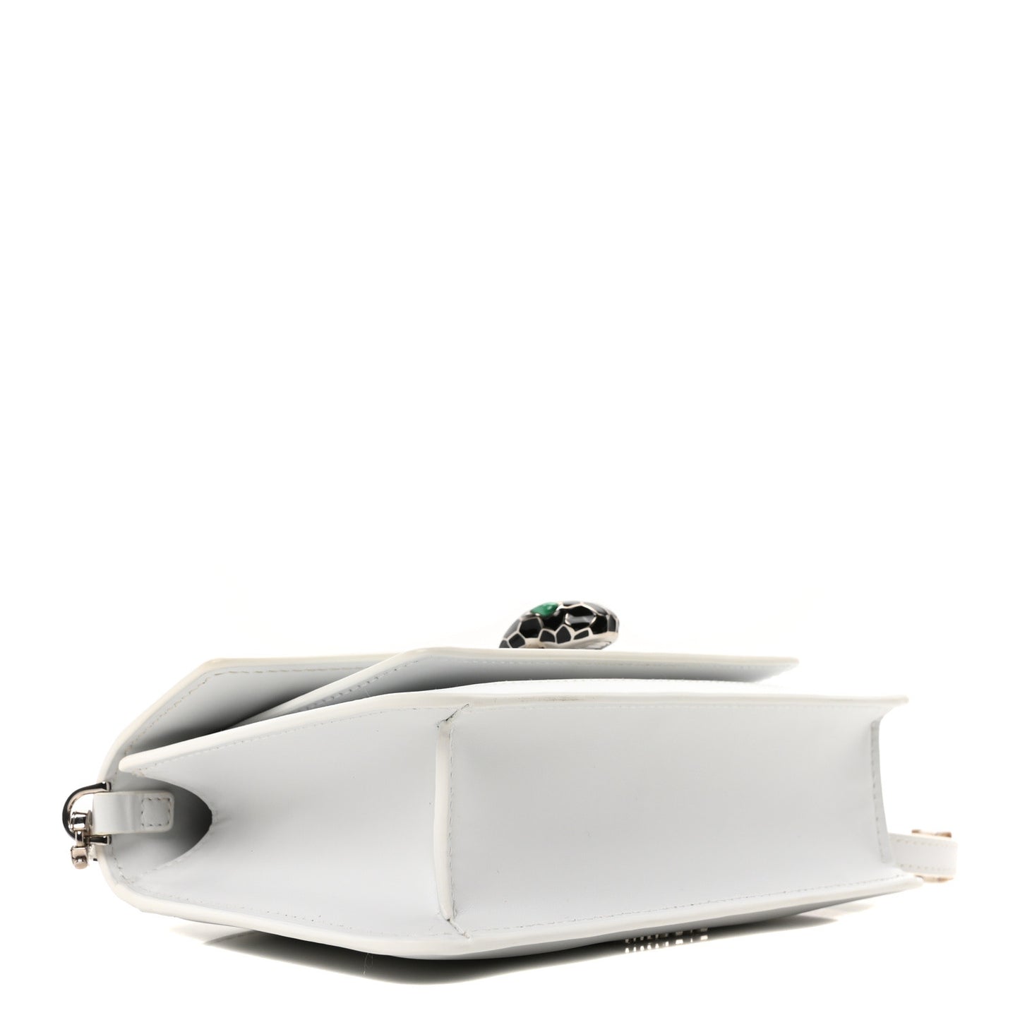 Calfskin Serpenti Forever East West Shoulder Bag White