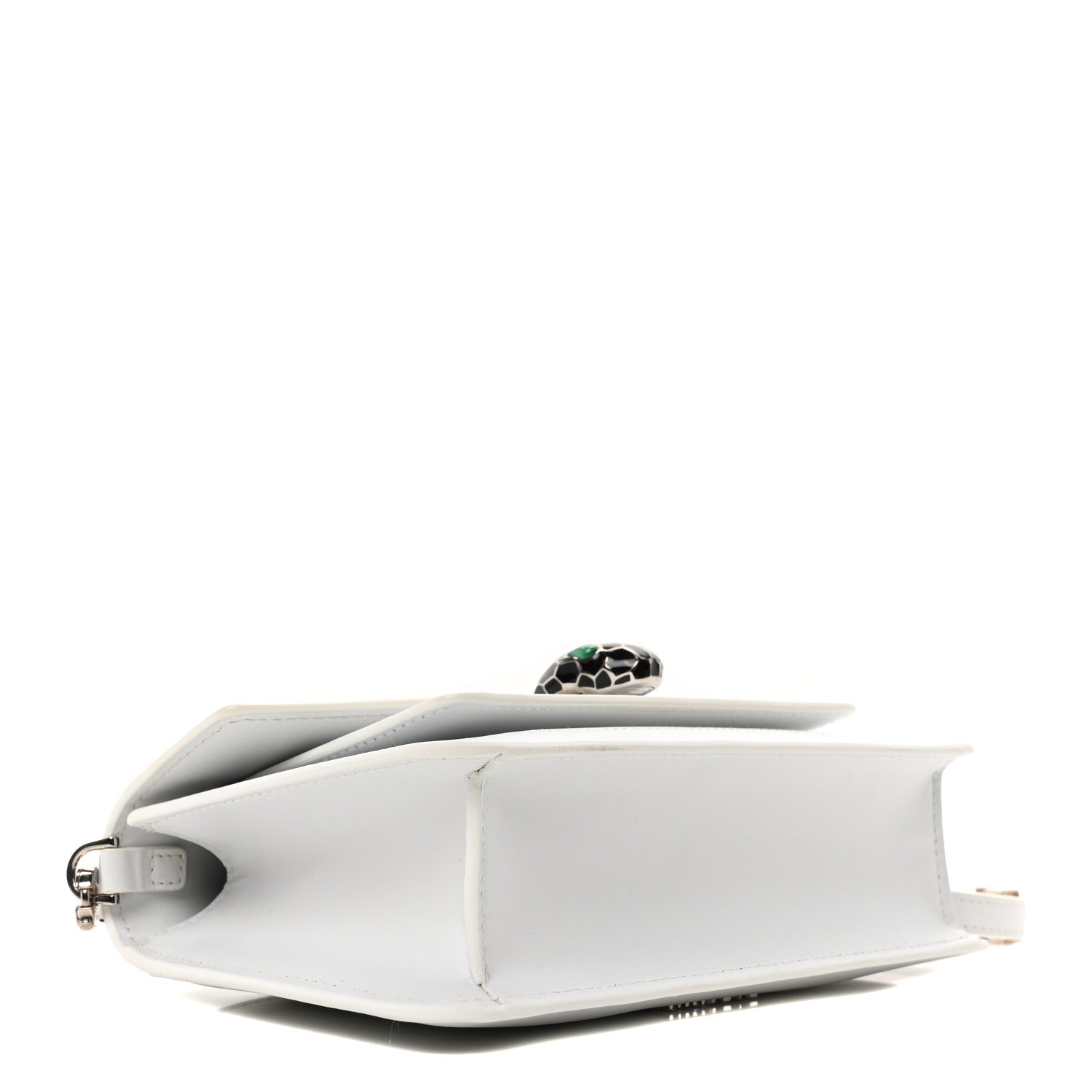 Bulgari Calfskin Serpenti Forever East West Shoulder Bag White 4 of 9