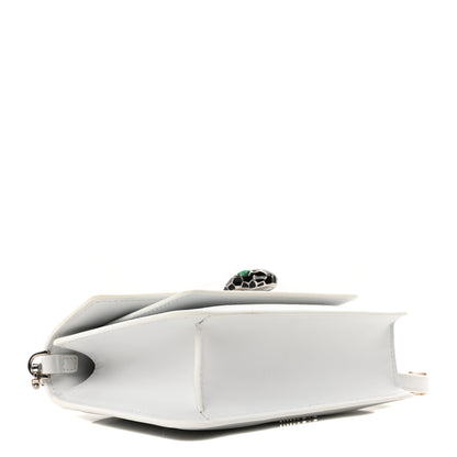 Bulgari Calfskin Serpenti Forever East West Shoulder Bag White 4 of 9