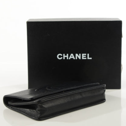 Chanel Caviar Timeless CC Wallet on Chain WOC Black 4 of 8