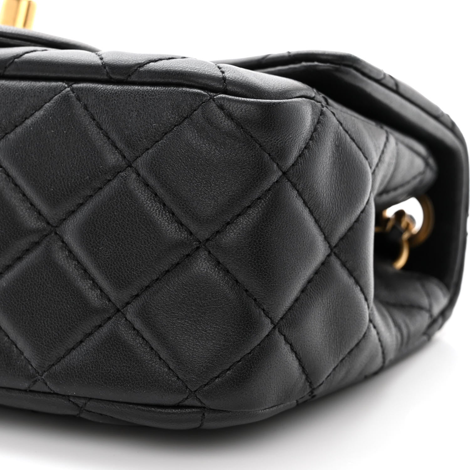 Chanel Lambskin Quilted Mini Pearl Crush Flap Black 11 of 12