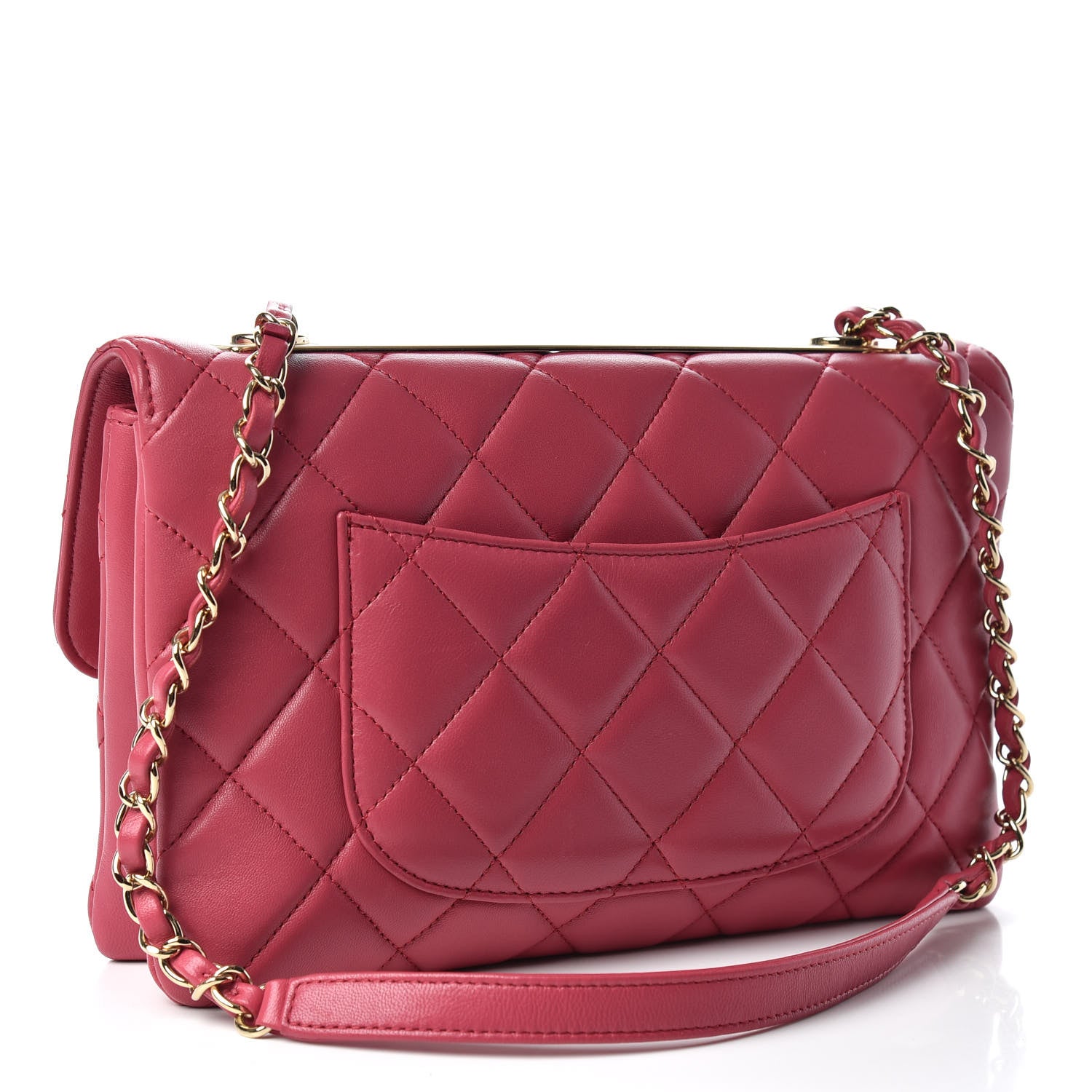 Chanel Lambskin Quilted Medium Trendy CC Flap Dark Pink 3 of 10