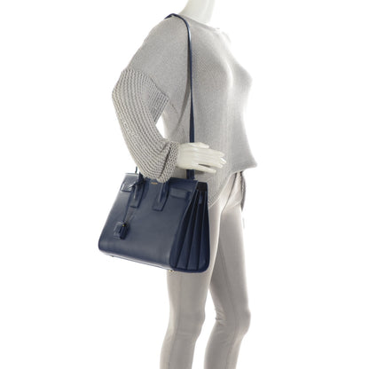Saint Laurent Calfskin Small Sac De Jour New Marine 2 of 8