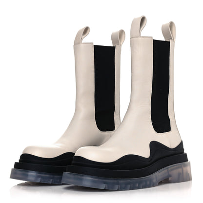 Bottega Veneta Calfskin The Tire Chelsea Boots 36 Wax Black Transparentt 3 of 7