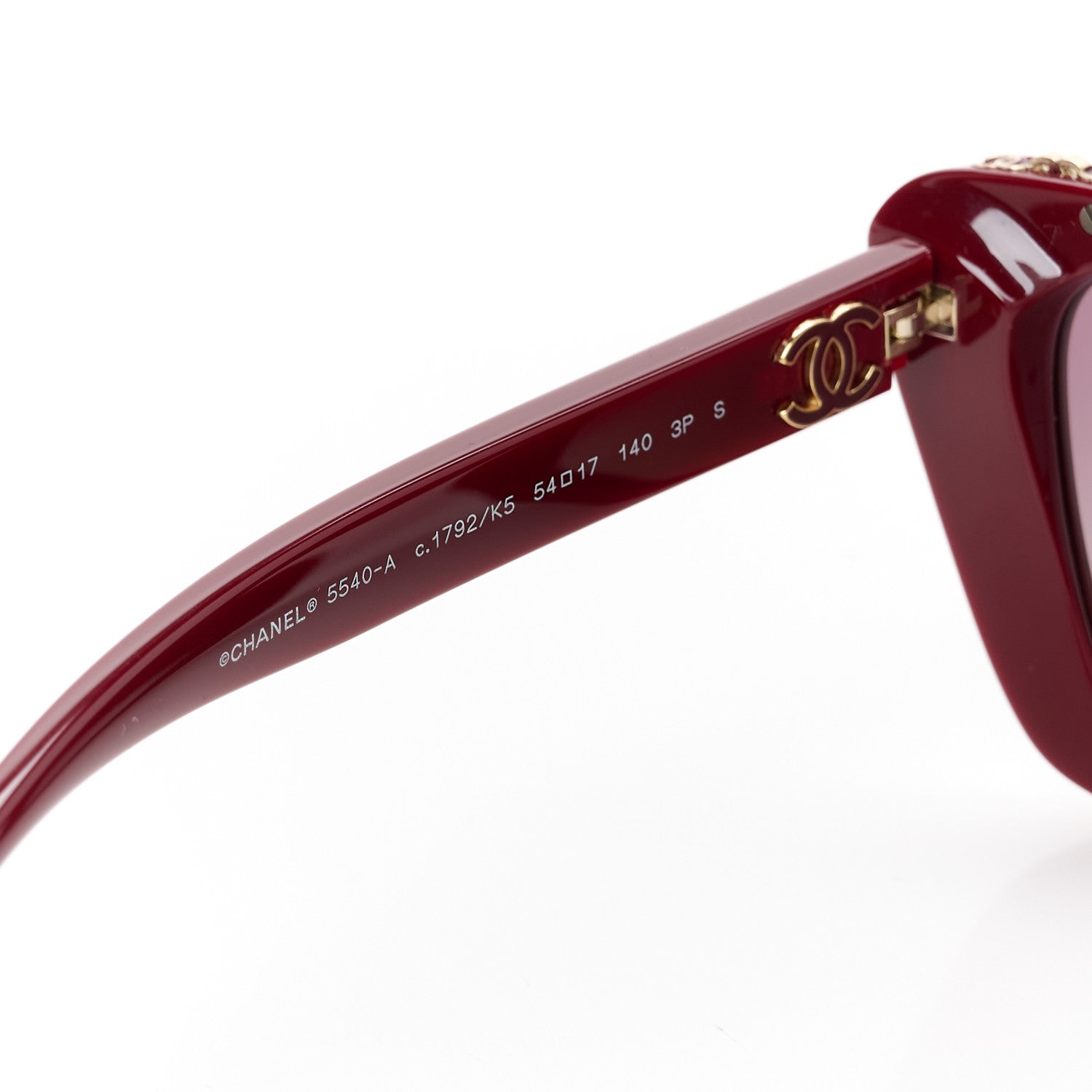 Chanel Acetate Butterfly Sunglasses 5540 Red 5 of 8