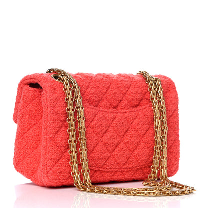 Chanel Tweed Quilted 2.55 Reissue Mini Flap Coral 4 of 13