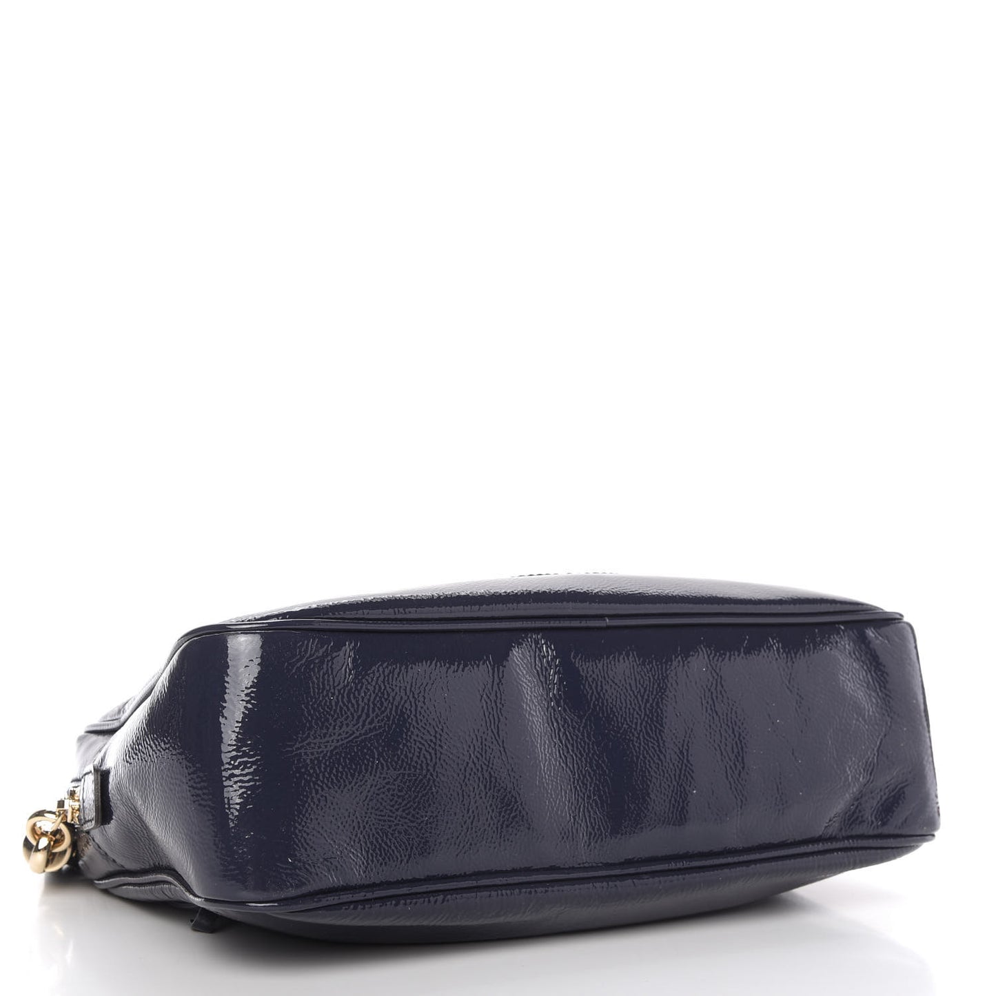 Soft Patent Small Soho Bowler Uniform Blue
