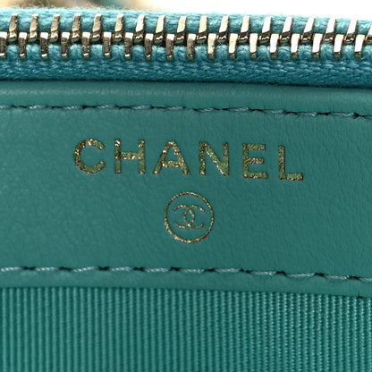 Chanel Caviar Quilted Small Clutch With Chain Light Blue 6 of 9